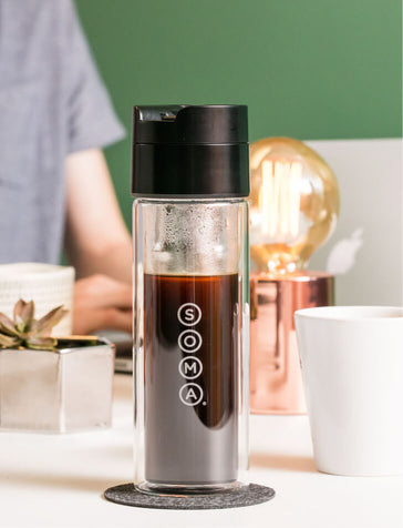 Glass Cold Brew Tea Bottle with Built In Filter